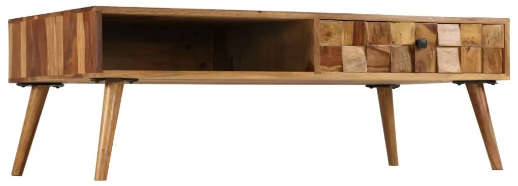 246201 vidaXL Маса за кафе, акация масив, финиш цвят пчелен мед, 110x50x37 cм