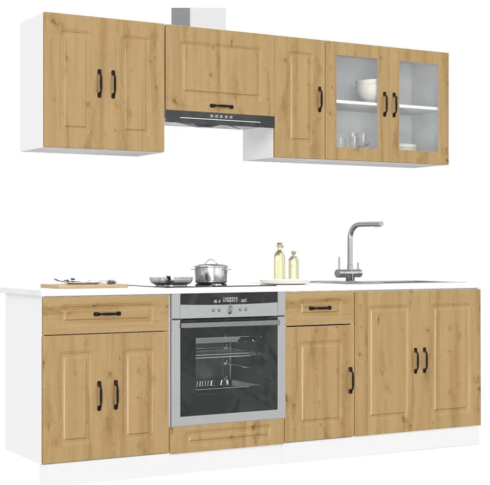 3314830 vidaXL Комплект кухненски шкафове от 8 части Kalmar, инженерно дърво