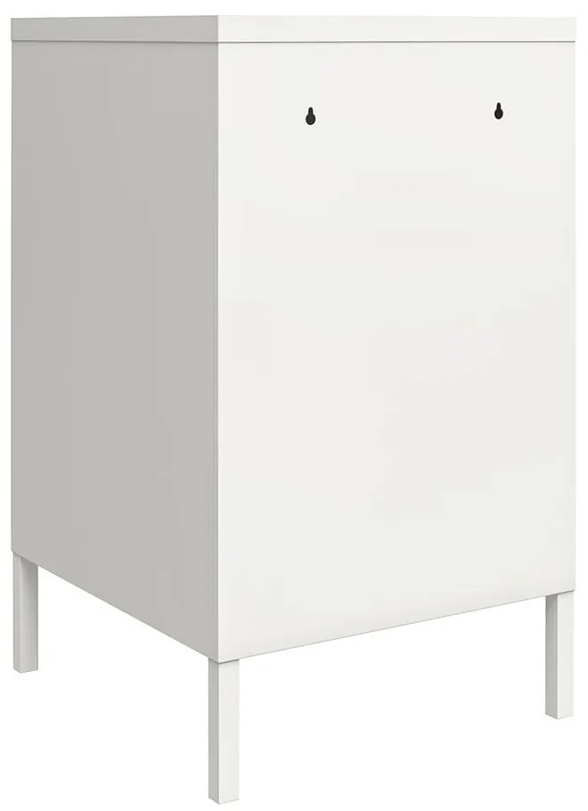 Бяло метално нощно шкафче Mission District – Støraa