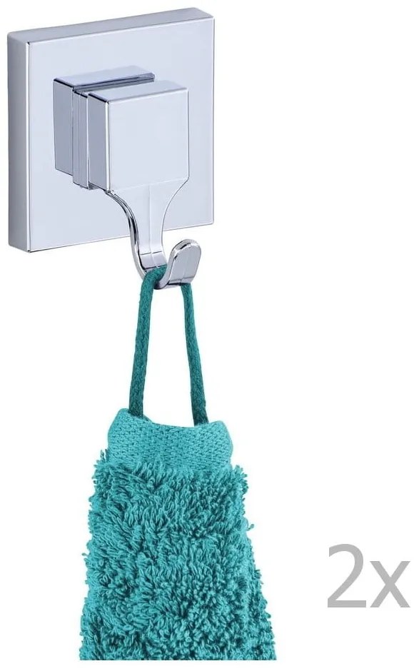 Комплект от 2 самозадържащи се куки Vacuum-Loc, товароносимост до 33 kg - Wenko
