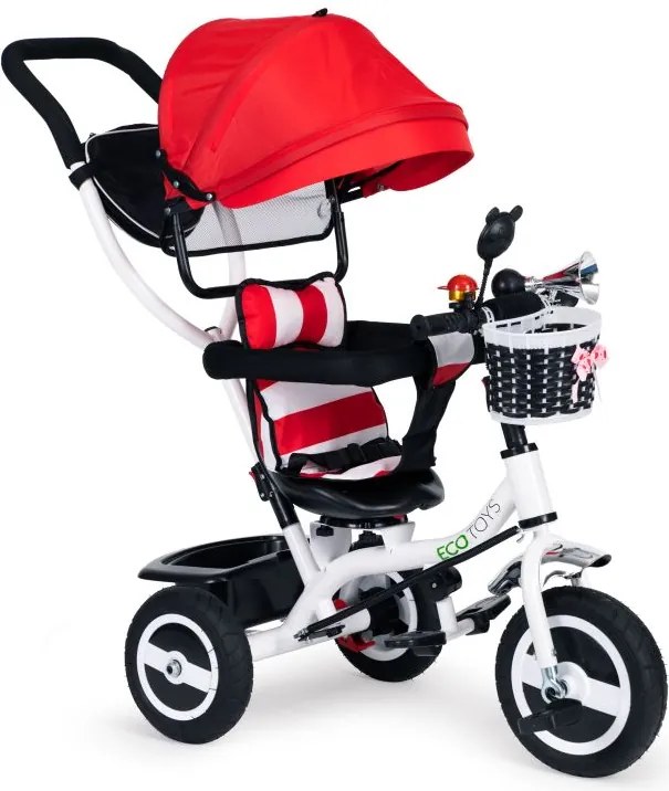 Триколка, детска количка червена ECOTOYS