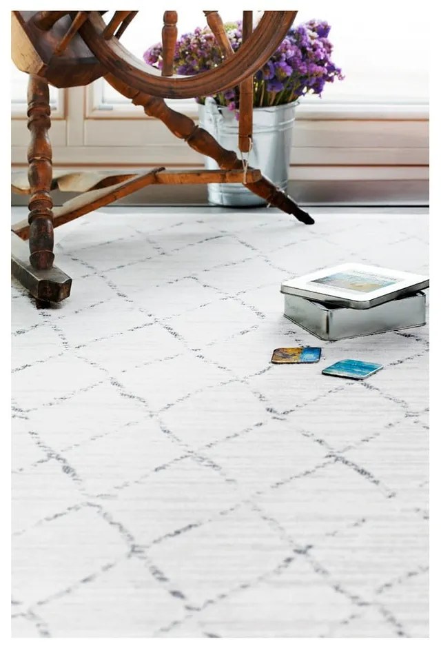 Двустранен килим с бяла шарка , 140 x 200 cm Vao - Narma