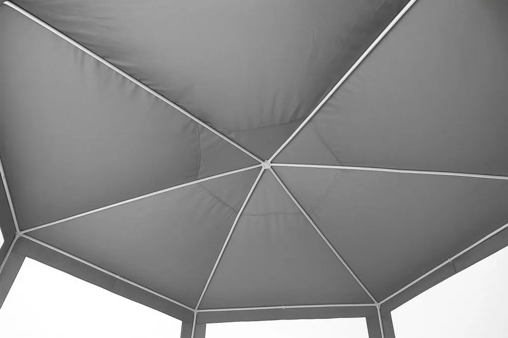 Градинска беседка 2 x 2 м - парти шатра със стени и прозорци Бял