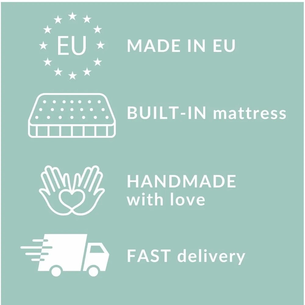 Сиво боксспринг легло с място за съхранение 180x200 cm Monpelli – Maison de Rêve