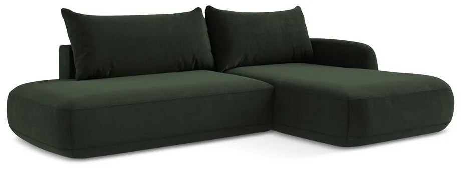 Тъмнозелен сгъваем ъглов диван (десен ъгъл) Hale – Makamii