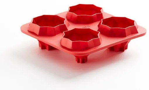 Червена силиконова форма за печене Fortune Pyramids - Lékué