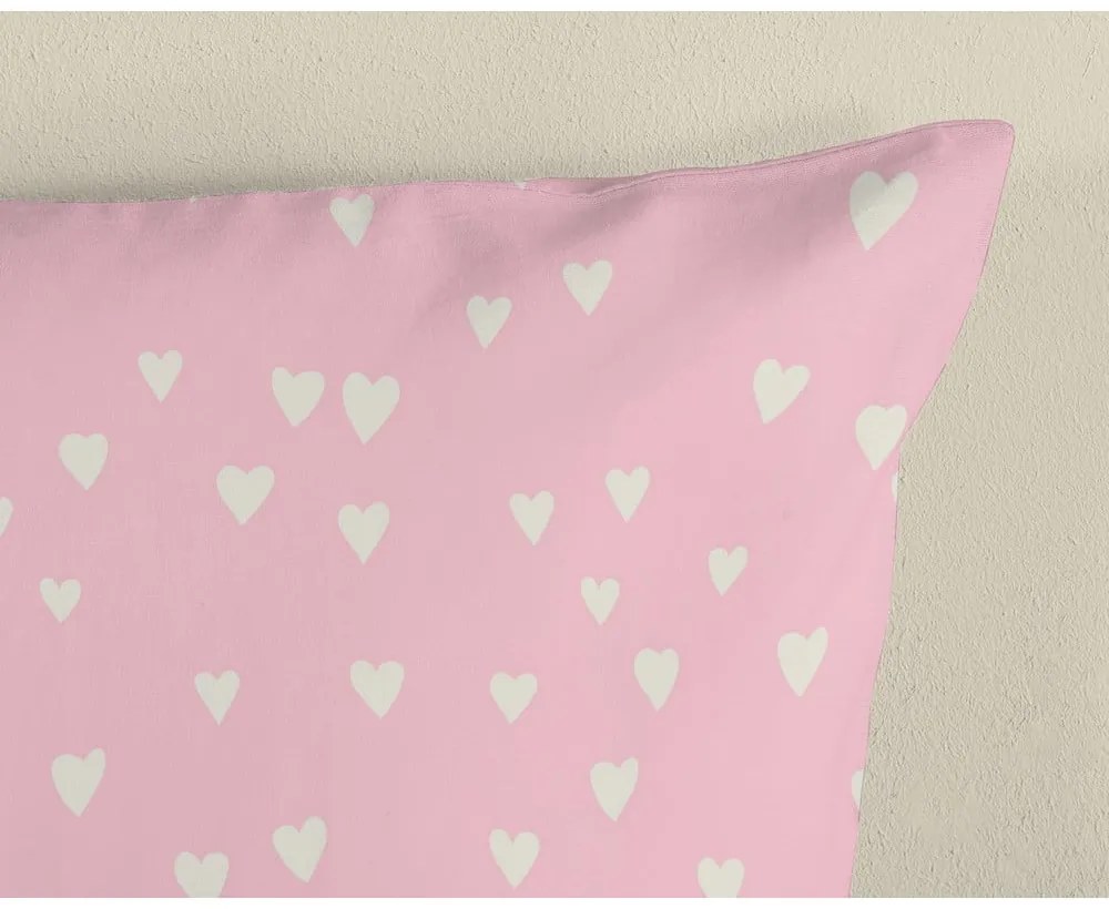 Розово единично памучно детско спално бельо 140x200 cm Chico – Good Morning