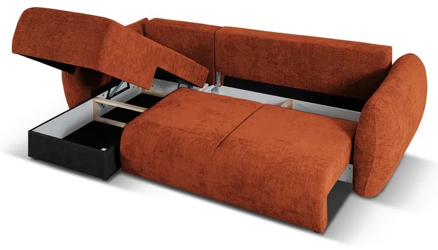 Оранжев ъглов диван (ляв ъгъл) Matera - Cosmopolitan Design