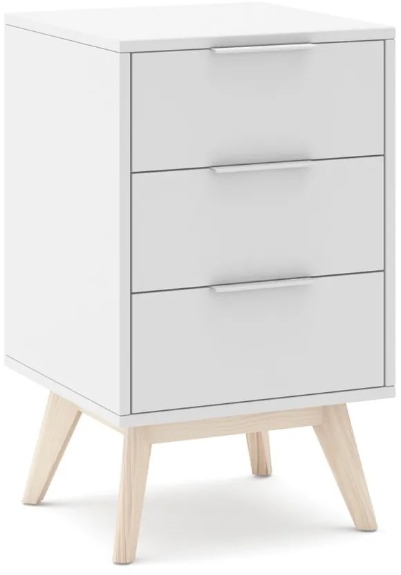 Бяло нощно шкафче Campus - Marckeric