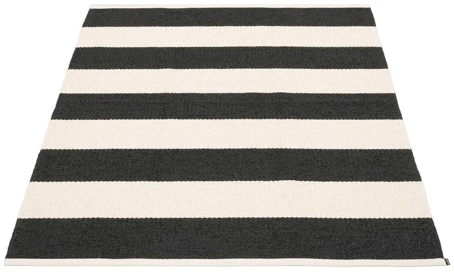 Черно-бял килим за открито и закрито 140x180 cm Bob Black Vanilla – Pappelina