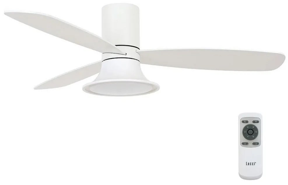 Lucci Air 210661-LED Димируем вентилатор FLUSSO 1xGX53/18W/230V дърво/бял + д.у.