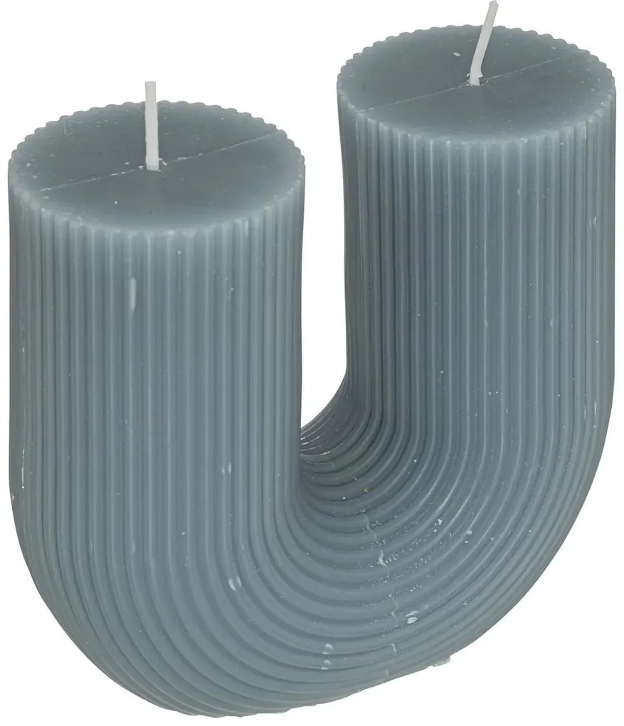 Свещ без аромат atmosphera Demi U - Зелен