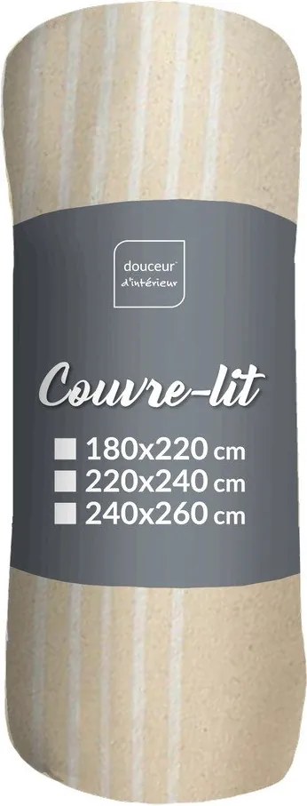 Бежово покривало за легло 220x240 cm Adele – douceur d'intérieur