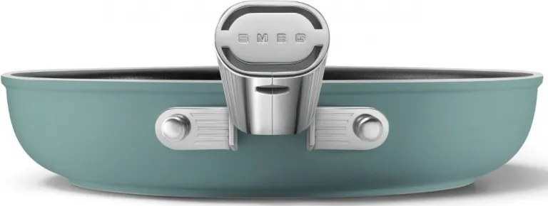 Тиган SMEG FPF2002EGM, 1.5 л, Ø20 см, Керамично незалепващо покритие, До 250°C, Без PFAS, Индукция, Изумрудено зелено