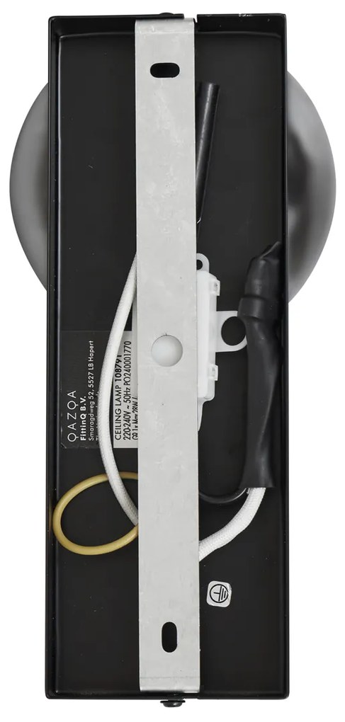 Модерна таванна лампа черна 2-лампи с възможност за накланяне - Lesly