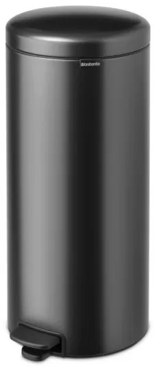 Кош за боклук с педал Brabantia NewIcon 1008850, 30 л, Плавно затваряне, Противоплъзгаща основа, Тъмносив
