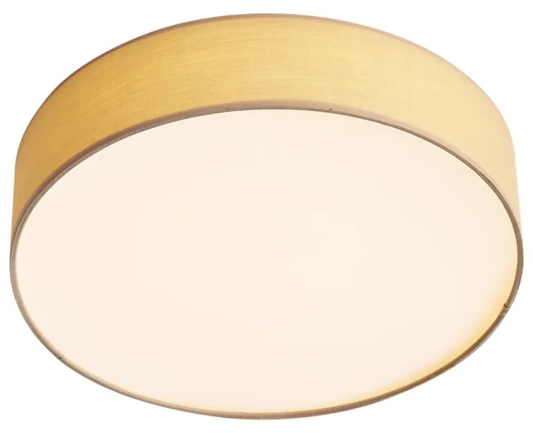 Смарт плафон бежов 35 см вкл. LED и дистанционно управление - Flat Drum