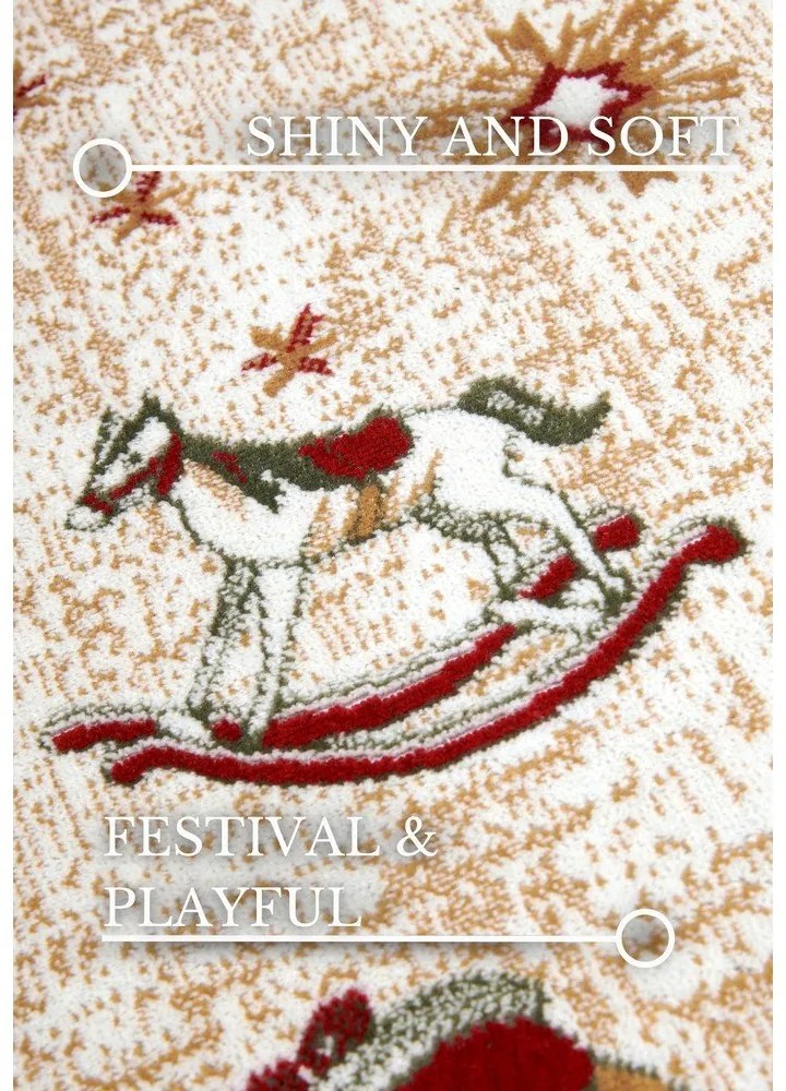 Червен килим с коледен мотив със смес от памук 50x80 cm Toy's Delight Red Christmas – Villeroy&amp;Boch