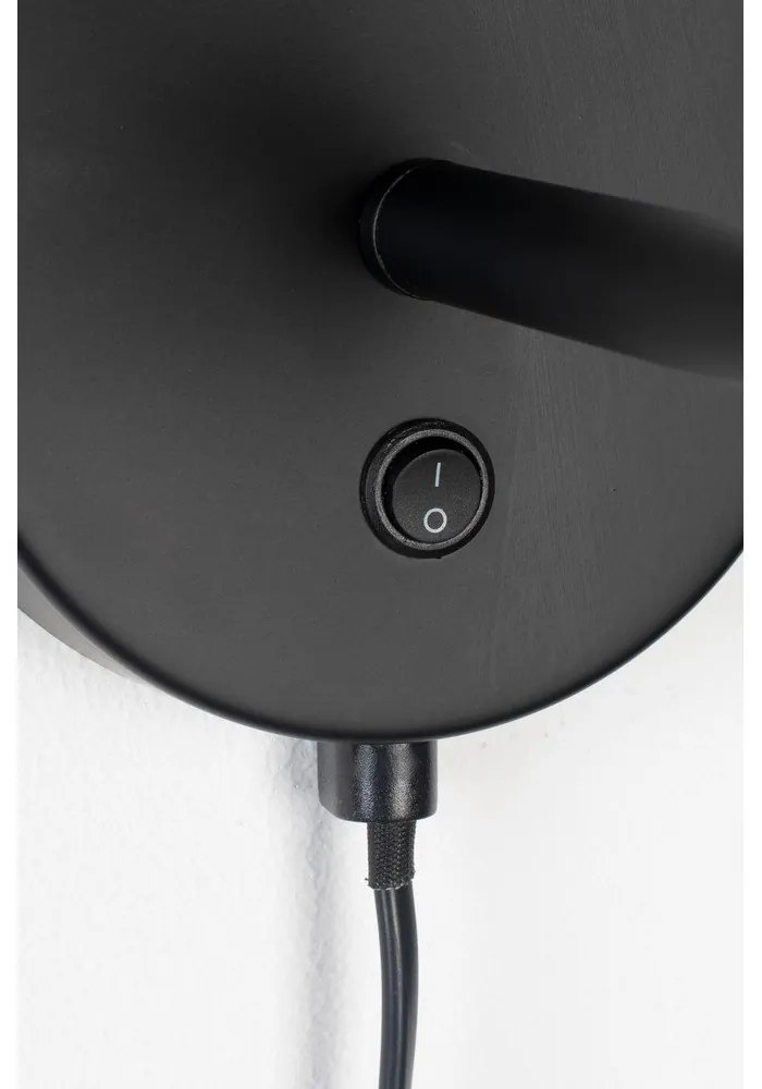 Черна стенна лампа Hajo – White Label