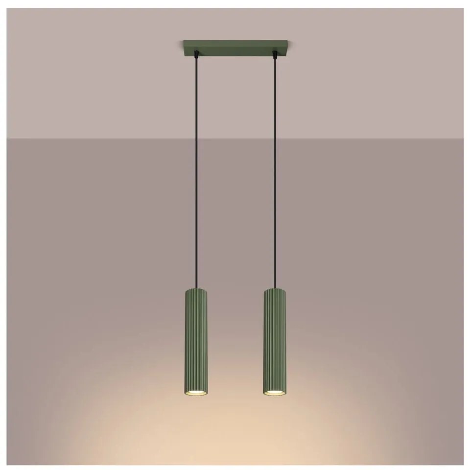 Зелено висящо осветително тяло Gleam – Sollux