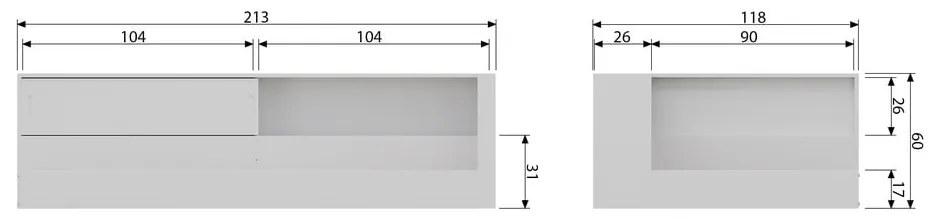 Бяло единично легло от борова дървесина, 90 x 200 cm Connect - WOOOD