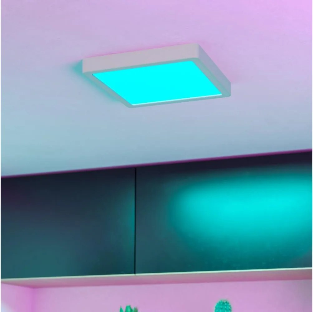 Eglo 901378 -LED RGBW димируемо таванно осветително тяло за баня FUEVA-Z LED/10,5W/230V 22x22cm IP44 бяло