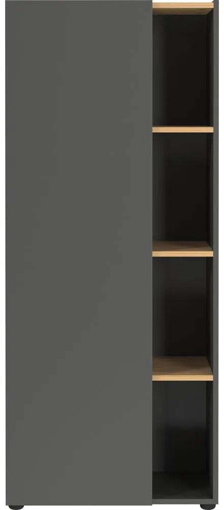 Антрацитна библиотека от декор от дъб 61x145x34 cm Adrano – Germania