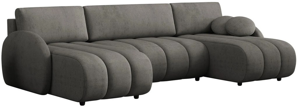 Ъглов диван Zara U-Тъмно сиво