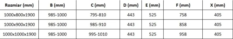 Mexen Omega раздвижна душ кабина 100 x 90 см, графит, хром + тава Flat, бяла