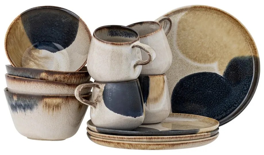 Глинен комплект за хранене 12 бр. Jules – Bloomingville