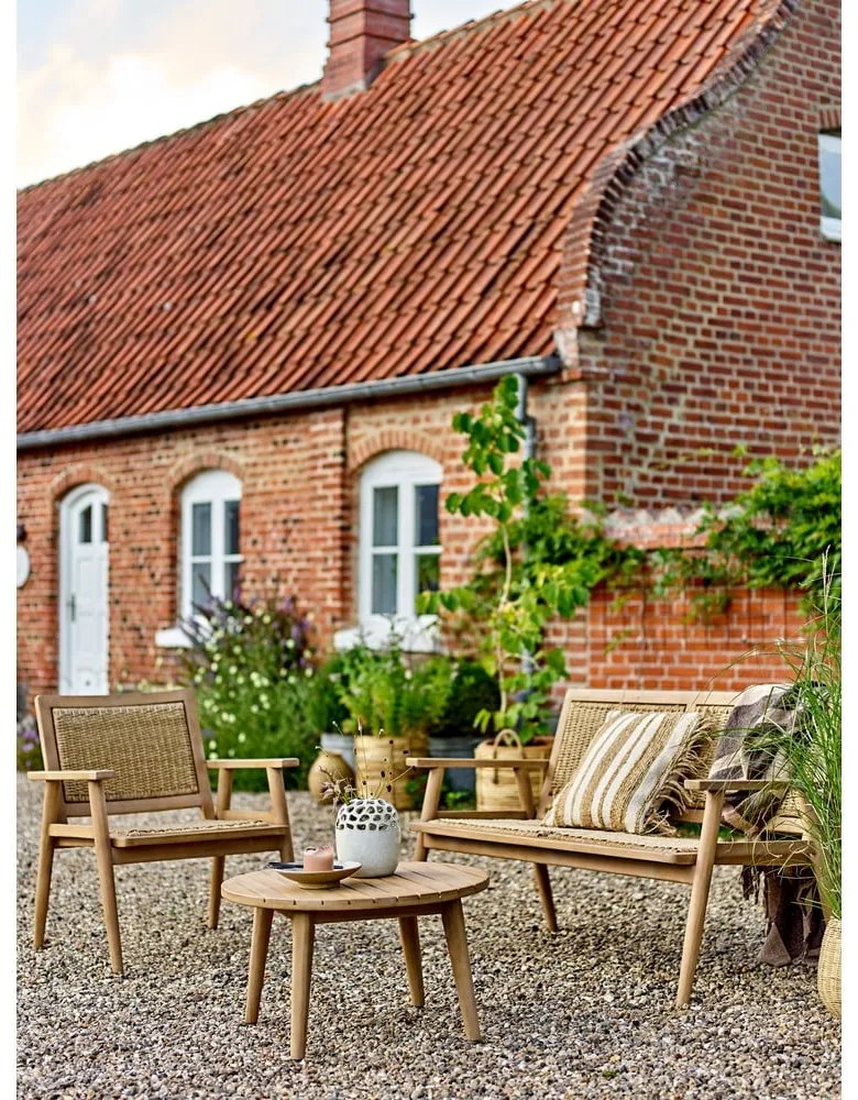 Градински диван от масивна дървесина в естествен цвят Sorrento – Bloomingville