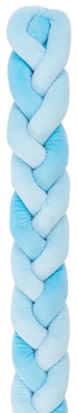 KIKKA BOO Плюшен плетен обиколник 180 см 3 плитки BLUE