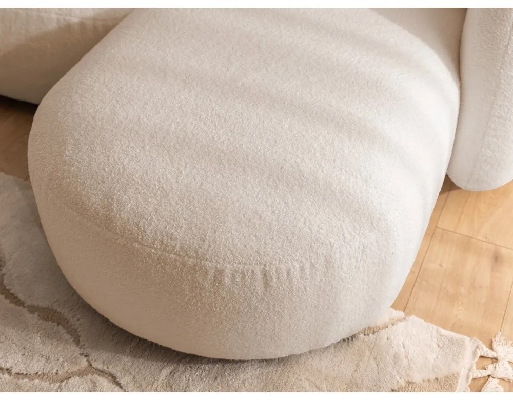 Светлокафяв ъглов диван от букле (десен ъгъл) Orbit – Ropez