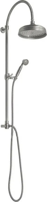 Матово сребро месингов душ комплект с душ глава и ръчен душ 142 cm Antea – Sapho