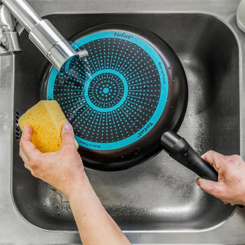 Тиган Tefal B5670653 FP28J GT SIMPLY CLEAN, 28 см, DIFFUSION, Thermo-Signal, Без PFOA, Индукция, Черен