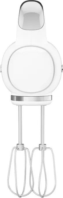 Ръчен миксер SMEG 50's Style HMF01WHEU, 250W, 9 скорости, Турбо, Скрит LED дисплей, Таймер, Аксесоари, Бял