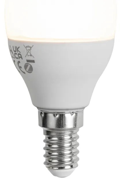 Комплект от 5 интелигентни E14 димируеми LED крушки G45 Opal 4.9W 470 lm 2700-6500K