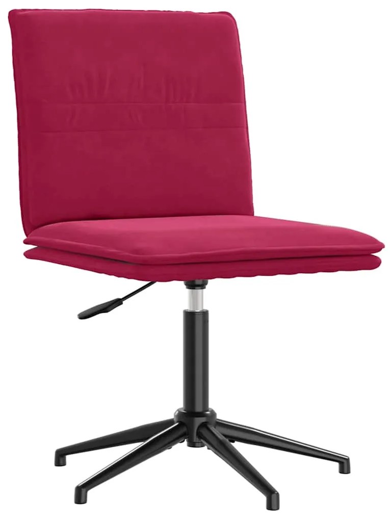 4101272 vidaXL Трапезен стол, виненочервен, кадифе