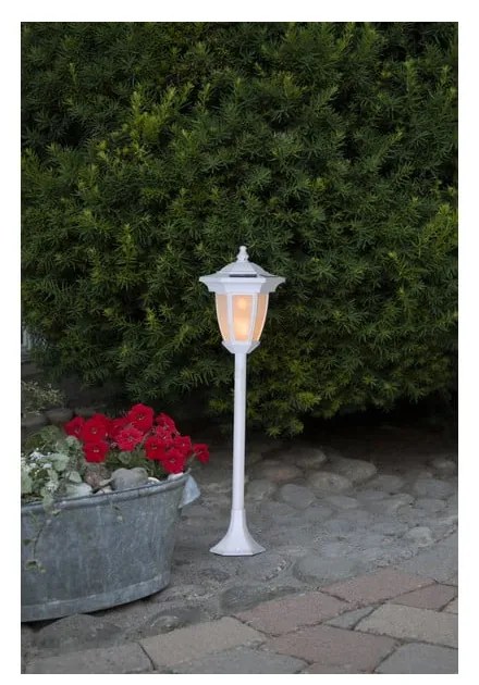 Бяло външно слънчево LED осветително тяло Flame - Star Trading