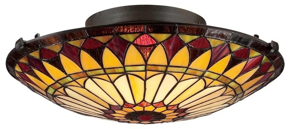 Elstead QZ-WEST-END-F - Таванно осветително тяло Tiffany WEST 2xE27/75W/230V