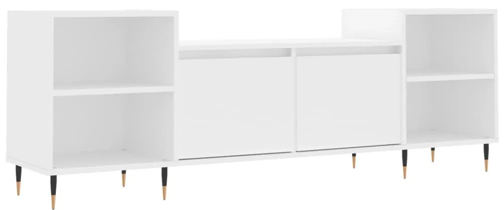 831332 vidaXL ТB шкаф, бял, 160x35x55 см, инженерно дърво
