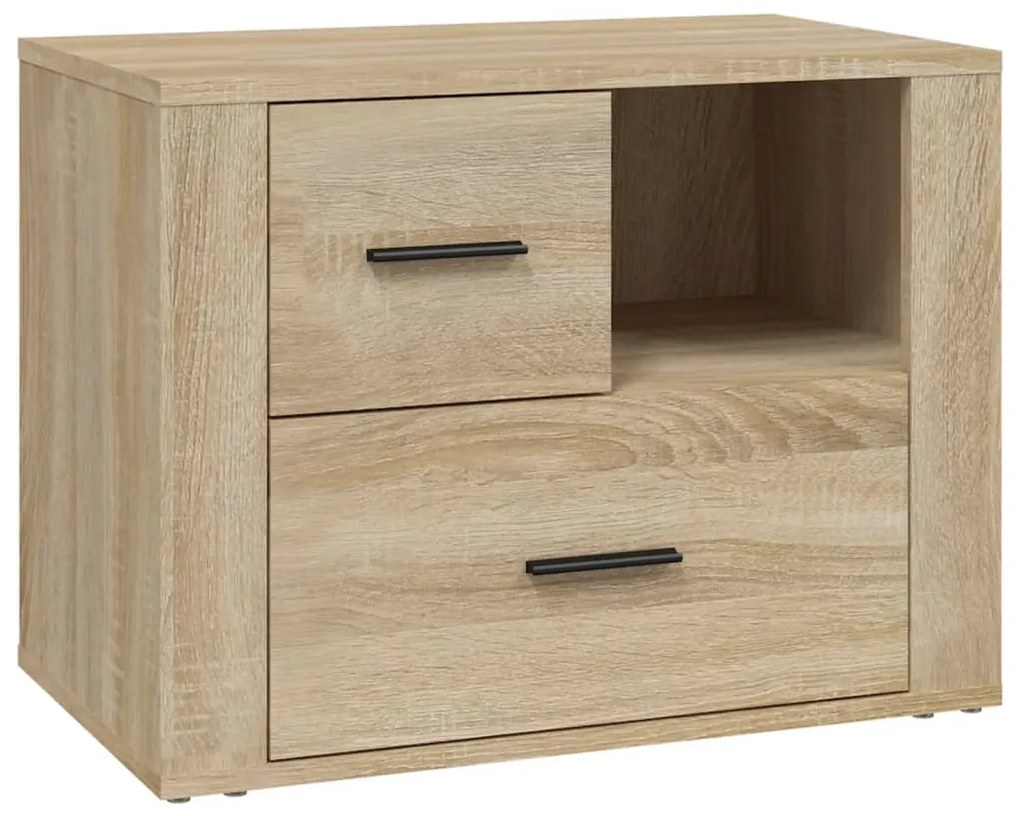 816739 vidaXL Нощно шкафче, дъб сонома, инженерно дърво 60x36x45 см