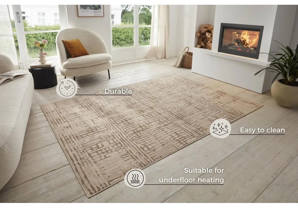 Кафяв/бежов килим 80x120 cm Terrain – Hanse Home