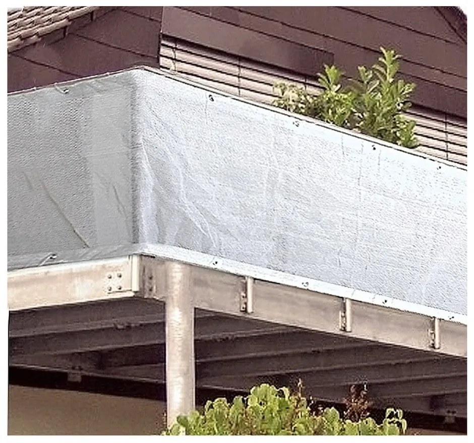 Бял пластмасов параван за балкон 500x90 cm - Garden Pleasure