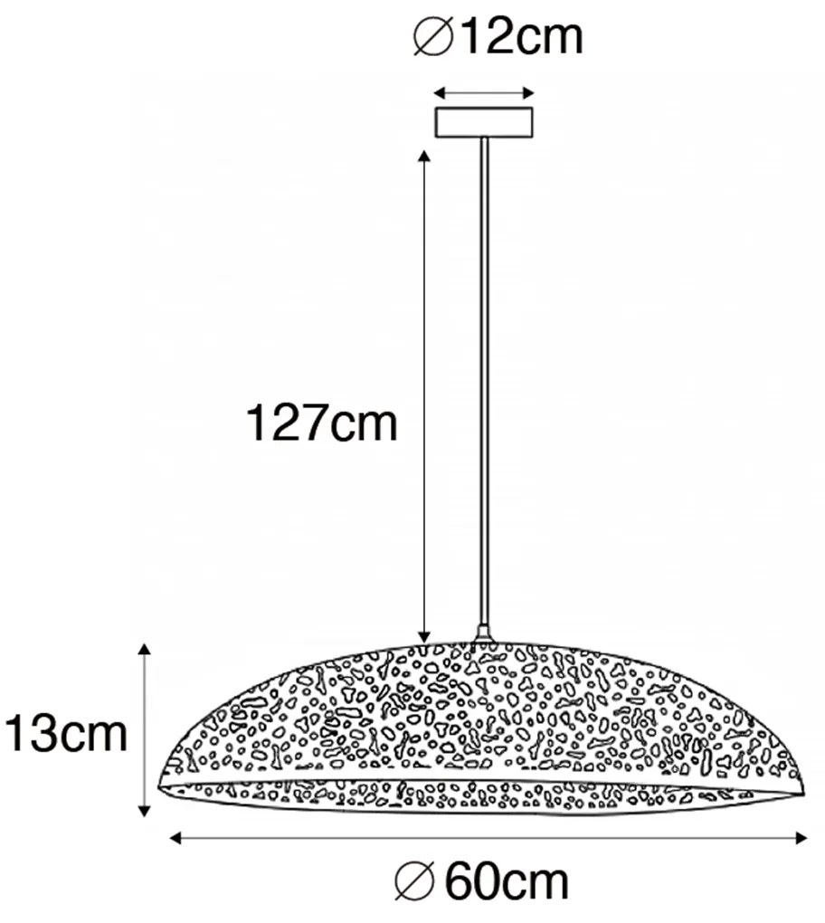 Ориенталски висящ аплик черен със злато 60 см - Japke