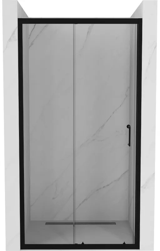 Mexen Apia плъзгащи се душ врати 105 см, прозрачни, черни - 845-105-000-70-00
