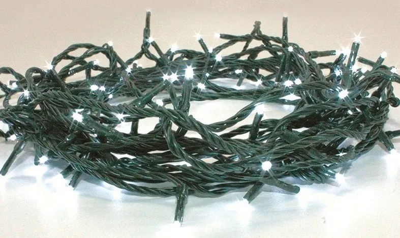 200 Коледа крушка LED в ред на 5см-Cool бял (10) парчета