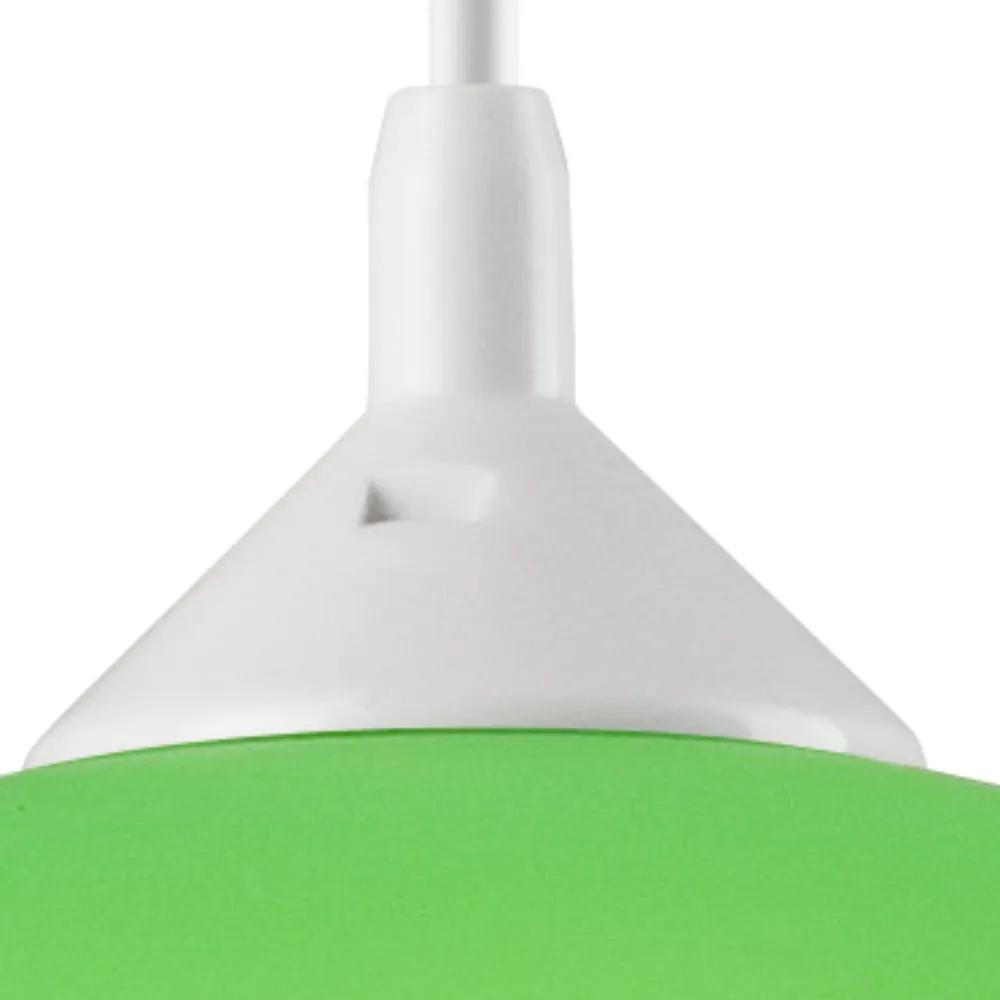 Зелена детска лампа със стъклен абажур ø 30 cm Mariposa - LAMKUR