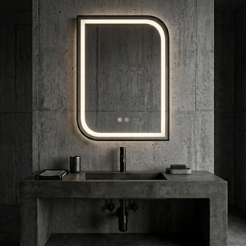 Огледало LED ZONE 80X60 BLACK