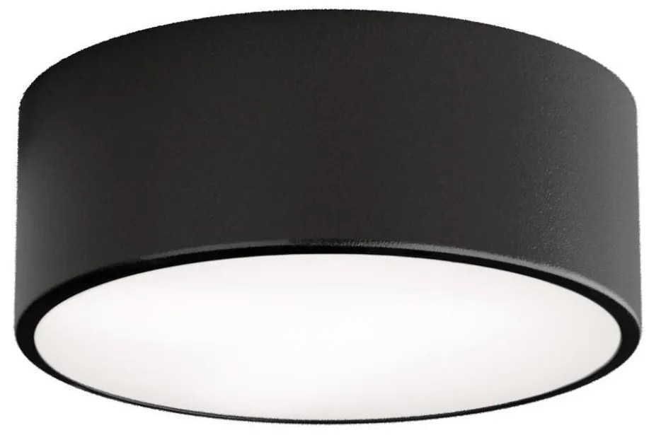 Таванен осветител за баня със сензор CLEO — 1xE27/24W/230V, Ø20 см, IP54, черен